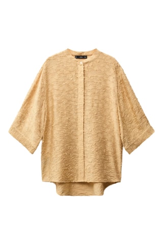 Chemise oversize texturée - Ocre