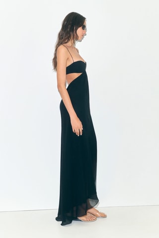 Robe à découpes bas asymétrique - Noir