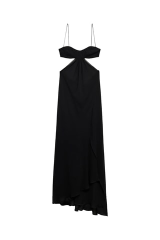 Robe à découpes bas asymétrique - Noir
