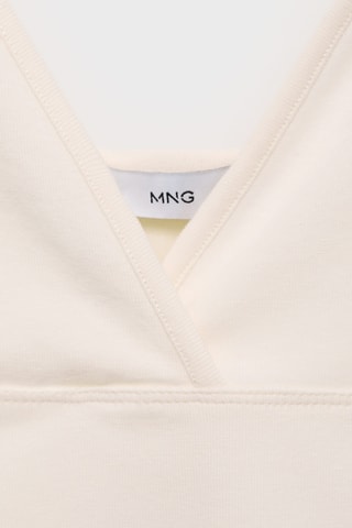 Top coton décolleté en V - Écru