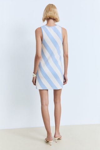 Robe bretelles maille - Bleu Clair