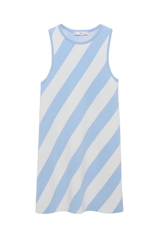 Robe bretelles maille - Bleu Clair