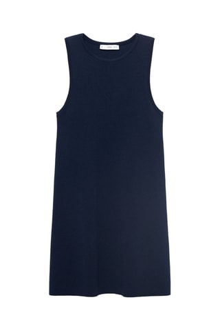 Robe bretelles maille - Bleu Marine