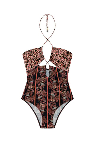 Costume intero con coppe Swim - Multicolore
