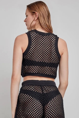 Crop top Beach - Nero