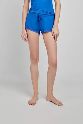 Shorts a vita alta - Blu