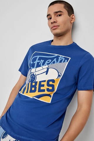 T-shirt e shorts Snoopy - Blu