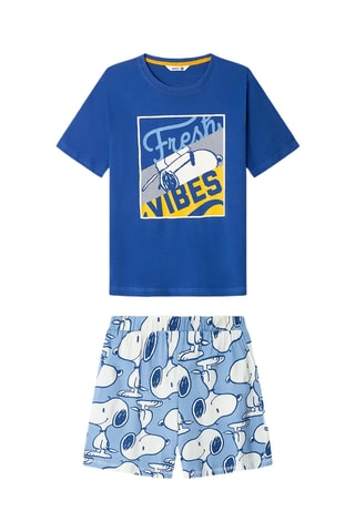 T-shirt e shorts Snoopy - Blu
