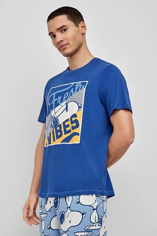 T-shirt e shorts Snoopy - Blu