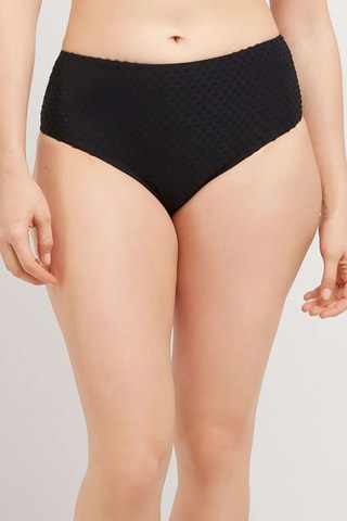 Slip bikini a vita alta Swim - Nero