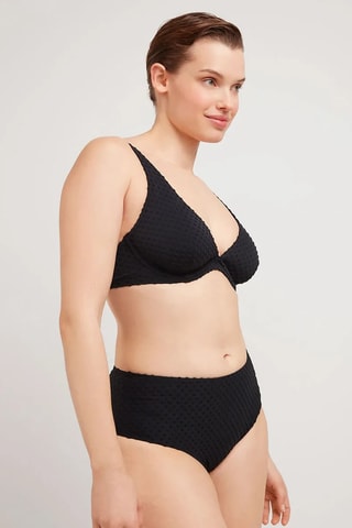 Slip bikini a vita alta Swim - Nero
