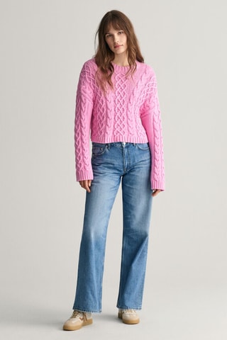 Jersey relaxed de algodón orgánico - Rosa