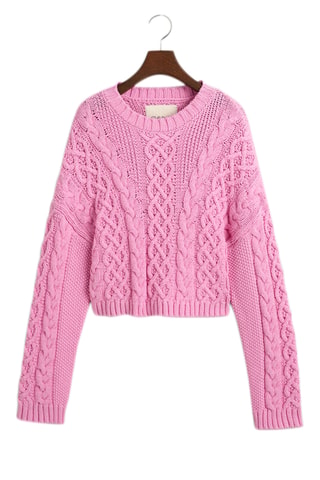 Jersey relaxed de algodón orgánico - Rosa