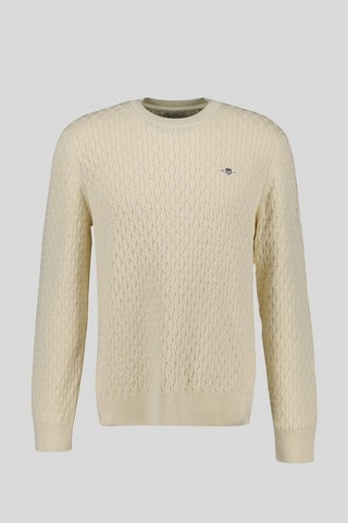 Jersey regular fit de algodón orgánico - Crema