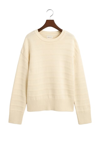 Jersey relaxed de algodón orgánico - Crema