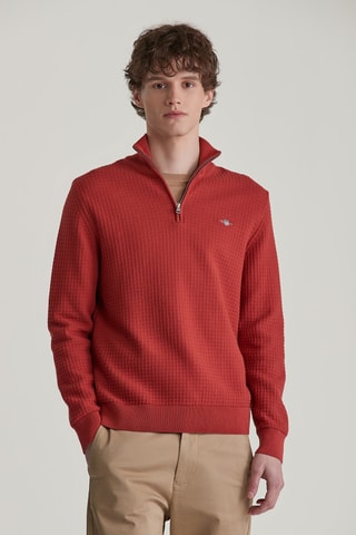 Jersey regular fit de algodón orgánico - Rojo