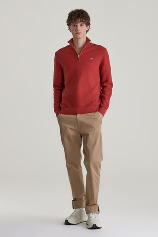 Jersey regular fit de algodón orgánico - Rojo