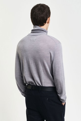 Jersey regular fit de lana merino - Gris