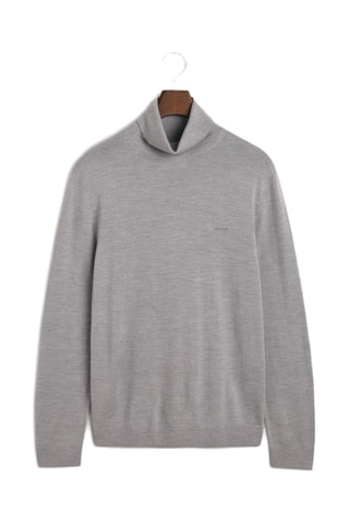 Jersey regular fit de lana merino - Gris