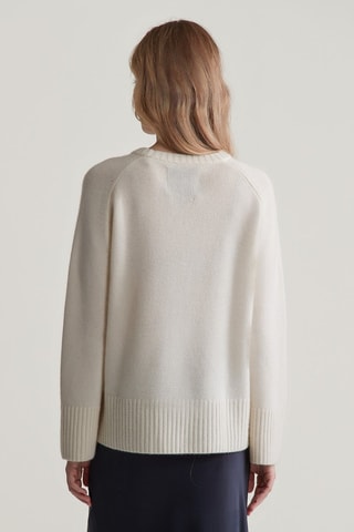 Jersey relaxed de cachemir - Crema