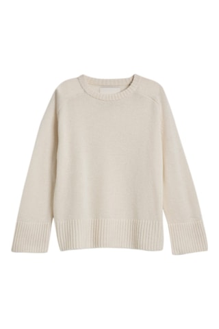 Jersey relaxed de cachemir - Crema