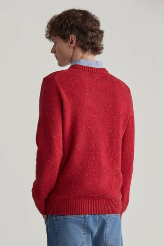 Jersey regular fit de lana - Rojo