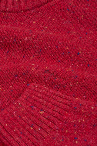 Jersey regular fit de lana - Rojo