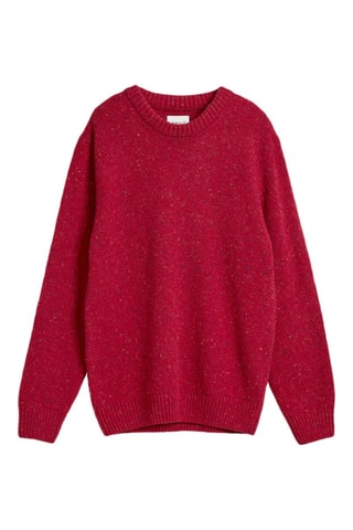 Jersey regular fit de lana - Rojo