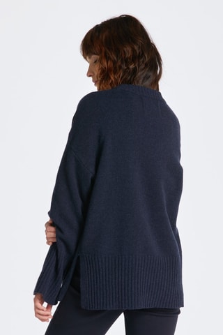 Jersey de lana y cachemir - Azul marino