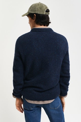 Jersey de lana - Azul marino jaspeado