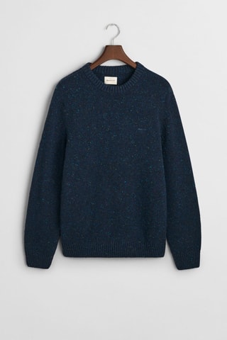 Jersey de lana - Azul marino jaspeado