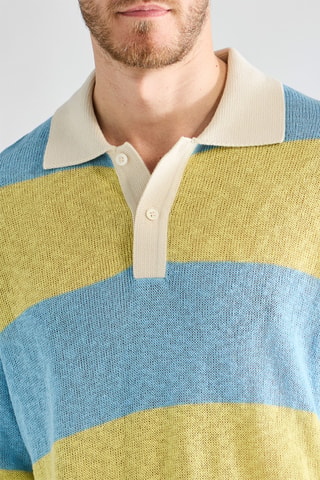 Jersey de algodón orgánico y lino - Amarillo