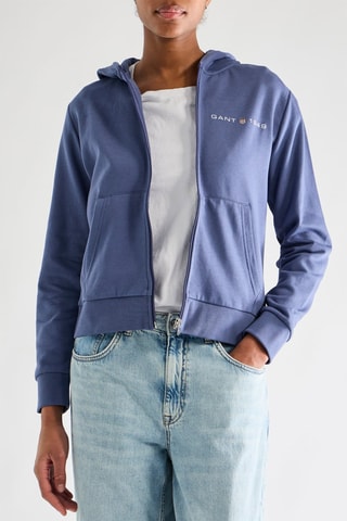 Cárdigan con capucha - Azul