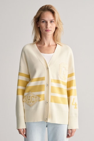 Cárdigan oversize de algodón orgánico - Crema