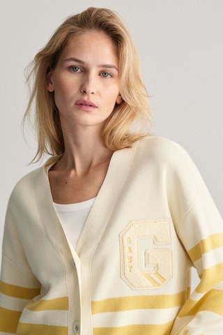 Cárdigan oversize de algodón orgánico - Crema
