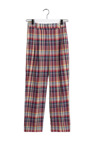 Pantalón de tiro alto de lana - Multicolor