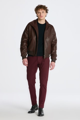 Pantalón slim fit - Burdeos