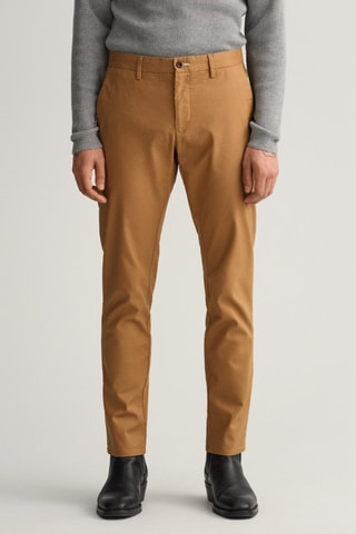 Pantalón chino slim fit - Camel