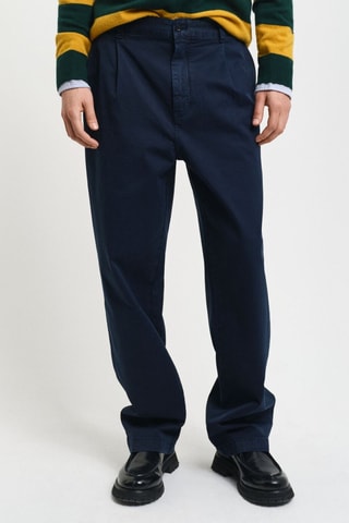 Pantalón chino relaxed - Azul marino
