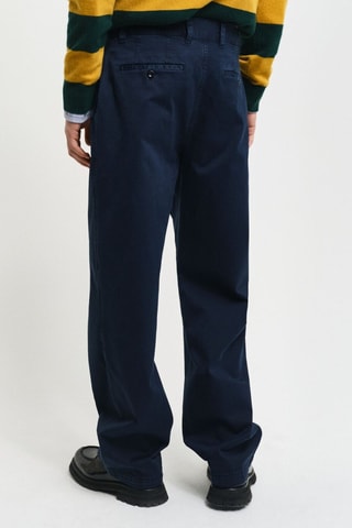 Pantalón chino relaxed - Azul marino