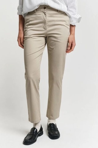 Pantalón chino slim fit de algodón orgánico - Beige