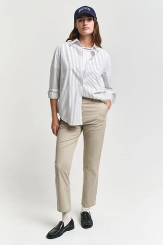 Pantalón chino slim fit de algodón orgánico - Beige