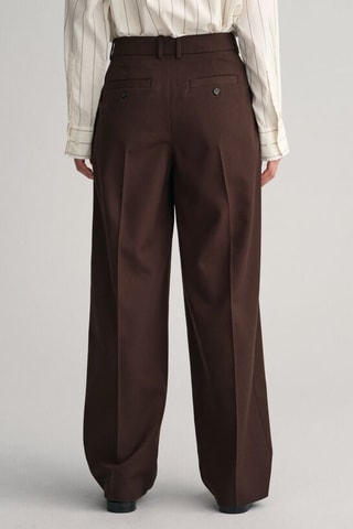 Pantalón relaxed de lana - Marrón