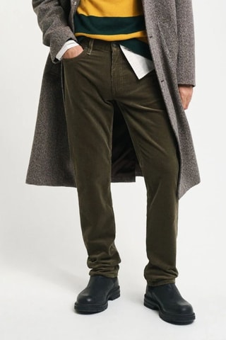 Pantalón regular fit - Verde oliva