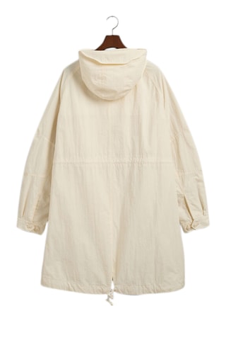 Parka relaxed con capucha - Crema