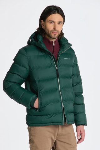 Anorak regular fit con capucha - Verde oscuro