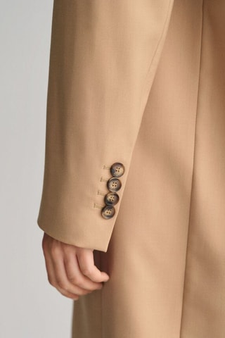Abrigo oversize de lana - Beige