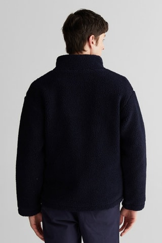 Chaqueta relaxed de lana - Azul marino
