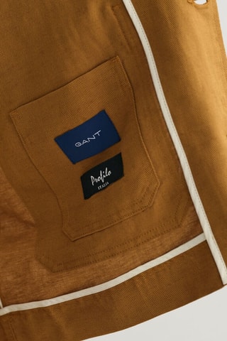 Chaqueta relaxed de lino - Camel