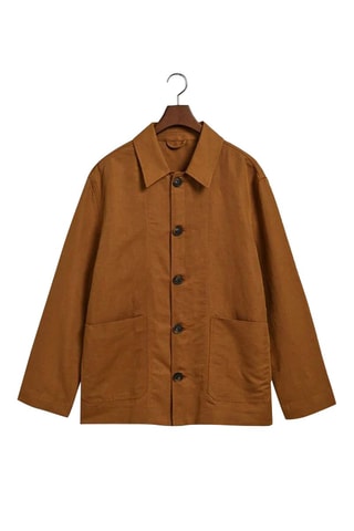 Chaqueta relaxed de lino - Camel